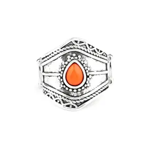 Tribe Mode Orange Ring, Tribal-Inspired Design, Rustic Orange Hue