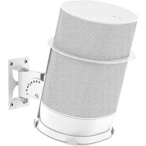 Adjustable Speaker Wall Mount for Sonos Move and Sonos Move 2, Wall Mounted Bracket, Adjustable Tilt and Swivel, Space Saving Speaker Holder, White