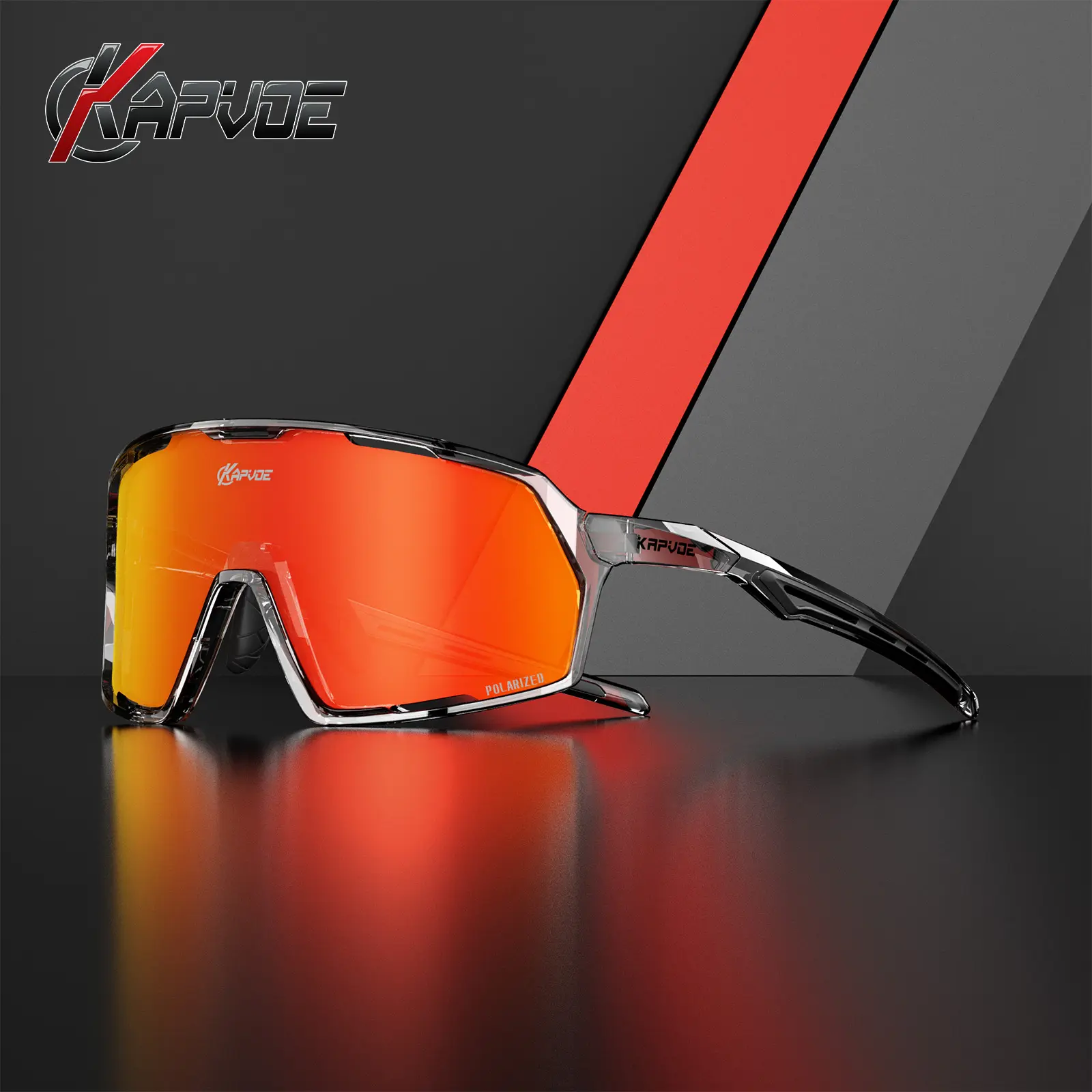 KAPVOE Polarized Cycling Glasses - UV400, 99.99% UVA/UVB Blocking, Anti-Dust, for Adults, Mountain Bikes, Volleyball, Triathlon, Outdoor Sports, Boating, Uv400 Blocker