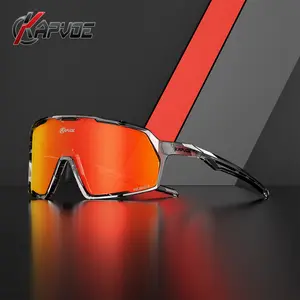 KAPVOE Polarized Cycling Glasses - UV400, Block 99.99% UVA & UVB, Anti-Dust, for Volleyball, Boating, Mountain Biking, Outdoor Sports, Men & Women, Driving, Motorcycling