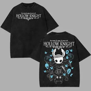 Hollow Knight SIlksong hornet vessel princess indies v4 Washed anime manga game T Shirts Streetwear graphic tee Menswear unisex vintage merch graphic design