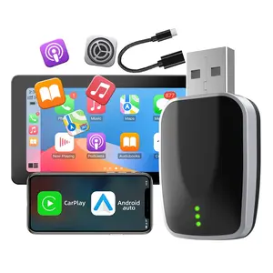 Wireless Carplay Adapter for iPhone and Android, Plug-And-Play Carplay Receiver, Convert Wired to Wireless, Fast Auto Connection, Compact Design