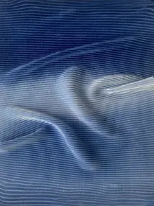 Denim Blue Ombre Pleated Knit