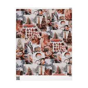 Cozy Christmas Collage Wrapping Paper | Holiday Photo Pattern Roll