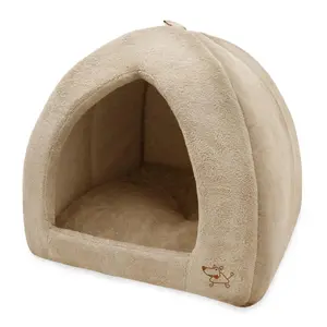 Pet Tent Bed for Cats & Small Dogs - Cozy Retreat with Super-Soft Poly-Foam & Ultra-Plush Pillow - Sturdy Design, Machine Washable, Easy Assembly - Perfect for Home Charm & Pet Comfort - Puppy