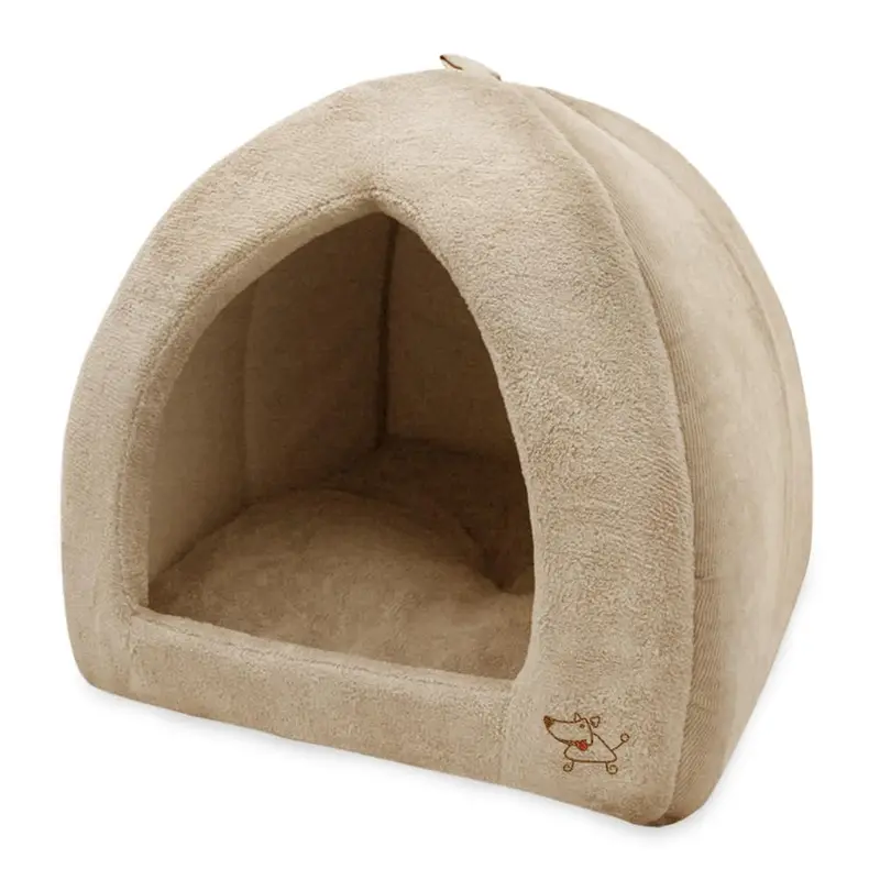 Pet Tent Bed for Cats & Small Dogs - Cozy Retreat with Super-Soft Poly-Foam & Ultra-Plush Pillow - Sturdy Design, Machine Washable, Easy Assembly - Perfect for Home Charm & Pet Comfort - Puppy
