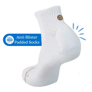 SHEZZA Anti-Blister Heel Padded Quarter Socks - Foam Cushion Comfortable Unisex for Boots, Sambas, Loafers & Running Sneakers - Womenswear