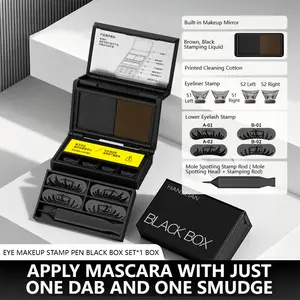 Eyeliner Set Sweatproof Black Box Lower Eyelash Eye Makeup Stamp Waterproof Eyeliner Set