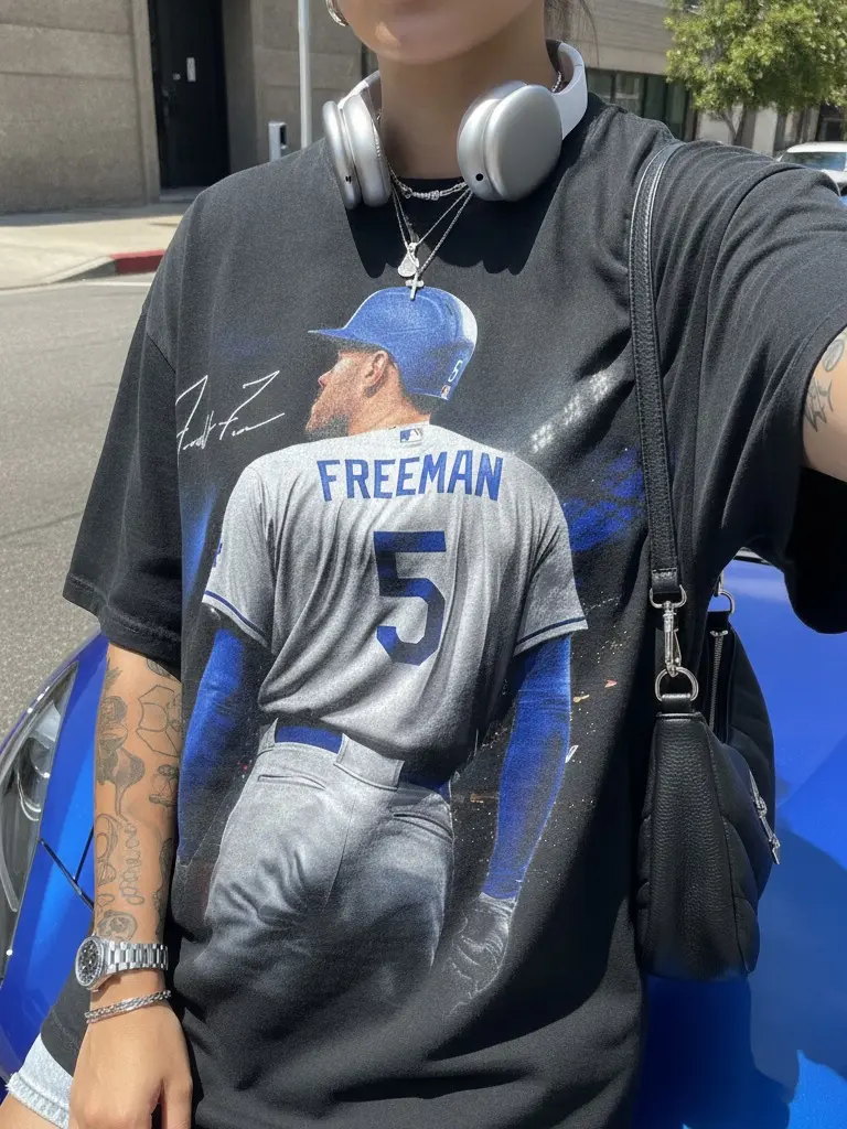 Los Angeles Baseball First Base Legend Shirt, Game Day Number 5 Graphic Tee, Los Angeles Baseball Fan Shirt, Number 5 Slugger Tee