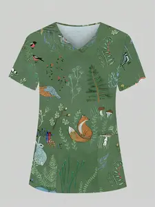 Cimmuovere Medical Uniform Top for Nurses & Healthcare Professionals, Comfortable Workwear for Daily Use, Durable Fabric Design for Medical Staff, Summer