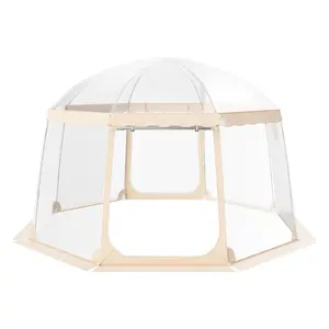 TikTokShopBlackFridayVEVOR Sports Tent Instant Pop-Up Tent Shelter Weather Proof 8-10 People Clear