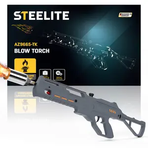 STEELITE Powerful Propane Torch Gun - Adjustable Flame Thrower for Campfire Starter, BBQ Grill & Fire Pit - Portable Blow Torch with Modular Design - Camping Gift for Men Dad Husband (Tank Not Included)