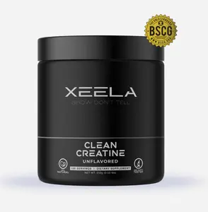 Xeela Clean Creatine - Boosts Muscle Mass and Endurance, Accelerates Recovery, Enhances Cognitive Function and Bone Density - 100 Servings