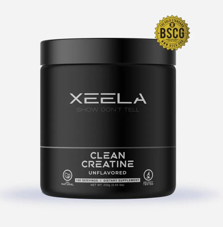 Xeela Clean Creatine - Boosts Muscle Mass and Endurance, Accelerates Recovery, Enhances Cognitive Function and Bone Density - 100 Servings