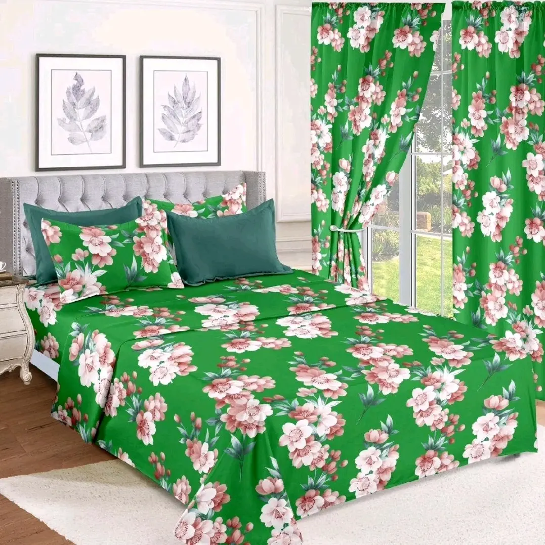8 PCS Beautiful Flower Bedding Sheet Set