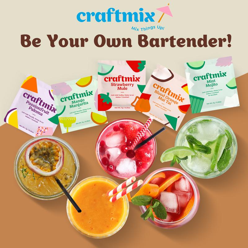 Craftmix Espresso Martini – Instant Espresso Cocktail & Mocktail Mix | Bold Coffee Flavor, 30mg Caffeine | Low Sugar, 25 Calories, Vegan & Gluten-Free (12 or 36 Pack)