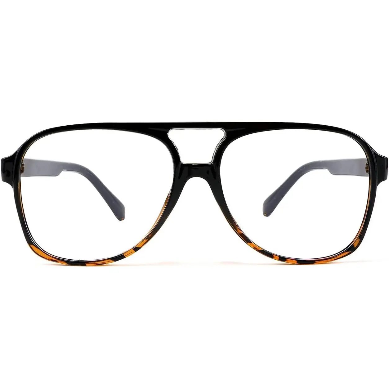 FEISEDY 70s Aviator Glasses Frame Blue Light Blocking Glasses Oversized Square Computer Glasses Women Men B2888