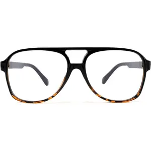 FEISEDY 70s Aviator Glasses Frame Blue Light Blocking Glasses Oversized Square Computer Glasses Women Men B2888