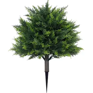 Artificial Pine Tree with Ground Spikes, 1 Count Fake Green Plant, Decorative Plant for Indoor Outdoor Garden Home Decoration[No Pot]