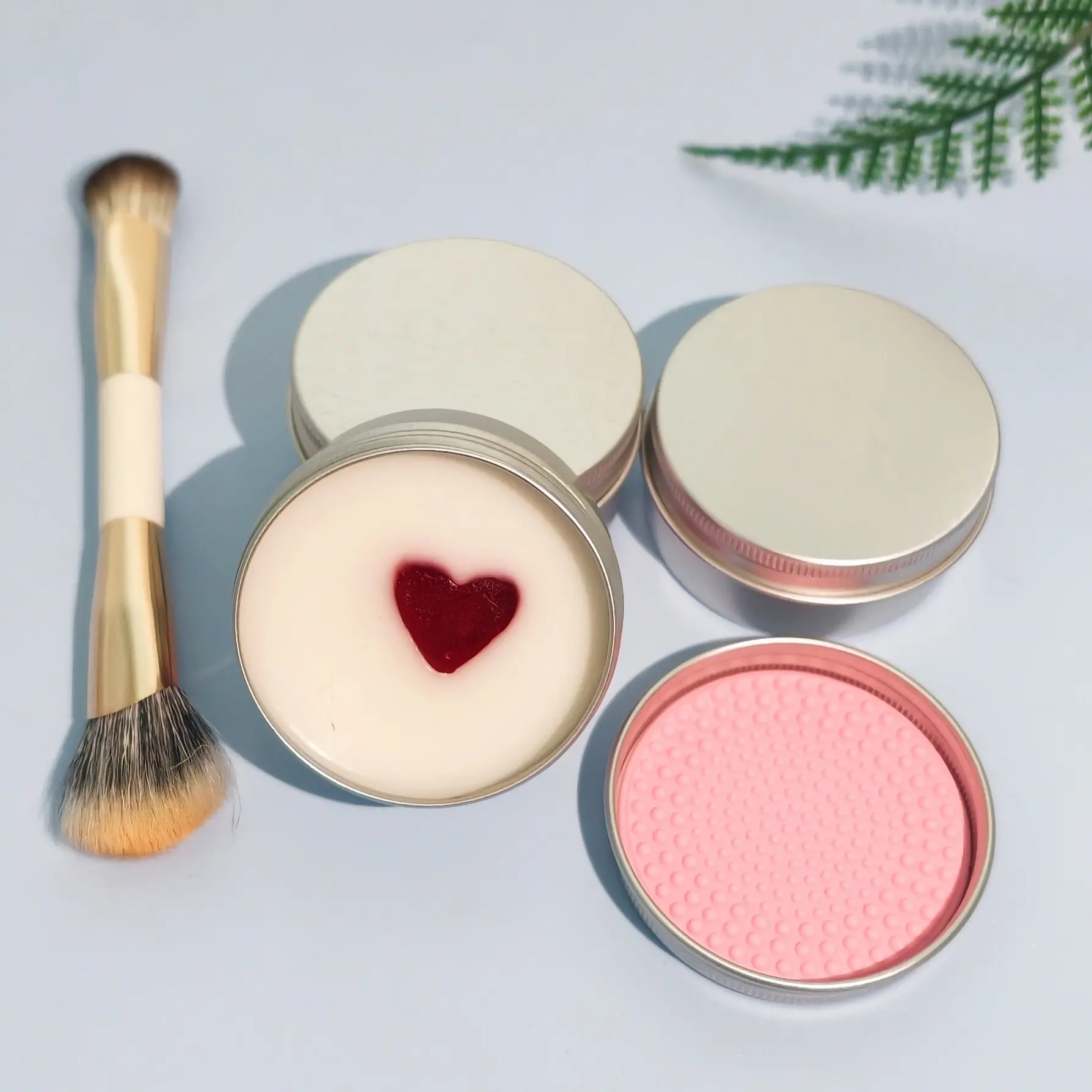 Makeup brush cleaning soap with washing pad, Makeup brush washer - Peach fragrance - beauty tool, tool cleaning set, washing soap cleaning box, Makeup Brush Cleaner