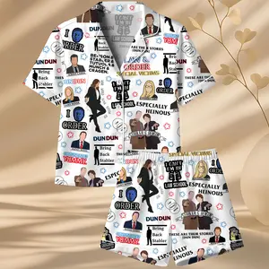 Law And Order Pajamas Set, Movie Sleepwear, Women Loungewear, Holiday gift