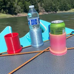 PETG Thread Mounted Paddle Board Cup Holder Safe and Secure Kayak Drink Holder 3D Printed USA Made by Nordic3D