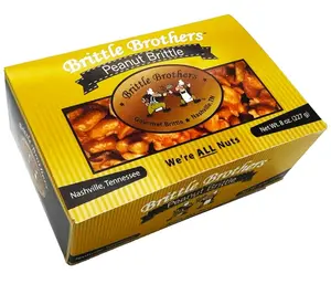 Brittle Brothers Peanut Brittle - 8 oz Gift Box - Gourmet Candy