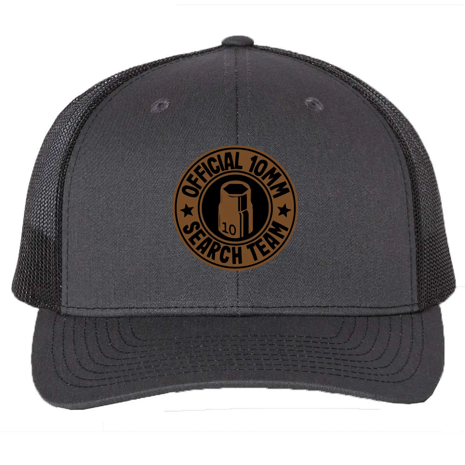 Official 10MM Search Team Hat, Mechanic Hat, Father's Day Gift, Vegan Leather Patch Cap, Richardson 112, Gifts for Him