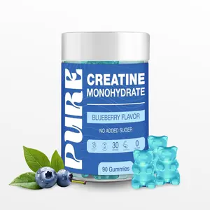 Pure Creatine Bites Blueberry for Men & Women, 100% Creatine, 6g per Serving