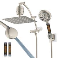 Brushed Nickel-Square-10 Inch with Filter