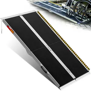 Portable Wheelchair Ramp 5FT, Seamless Non-Slip Folding Aluminum Handicap Ramp for Home Steps, Doorways, Curbs & Mobility Scooters