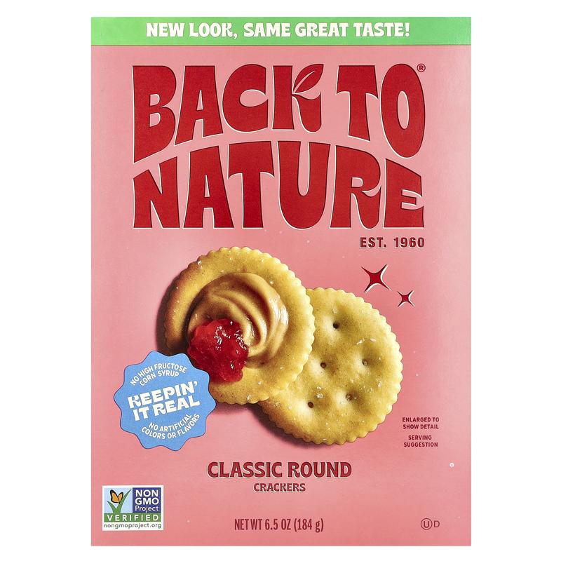 Back to Nature Crackers, Classic Round, 6.5 oz (184 g)