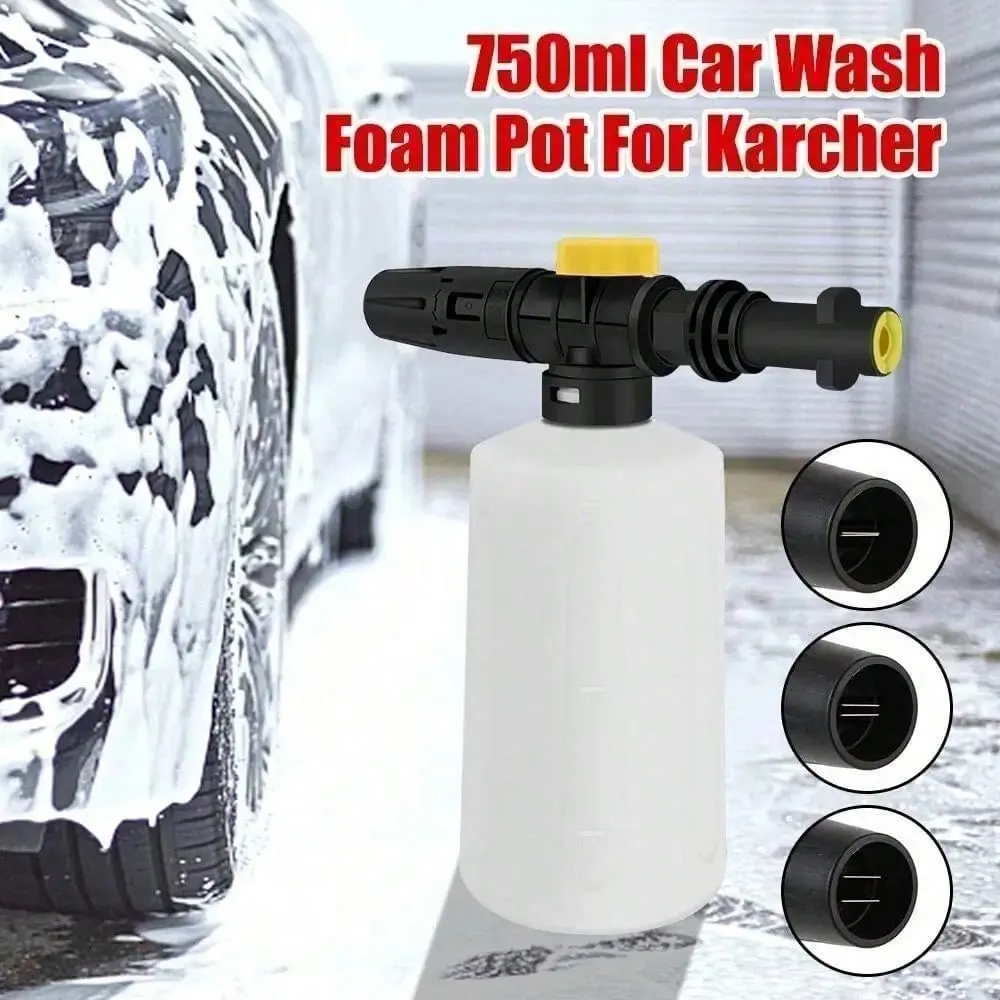Foam Cannon Jet Bottle, Snow Foam Lance Washer, Soap Generator High Pressure Washer Car Foamer Wash, Adjustable Sprayer Nozzle, Car Wash Accessory, Car Wash Equipment, Suitable for Karcher K2 K3 K4 K5 K6 K7 K Series, Car Washing Supplies, Car Accessories