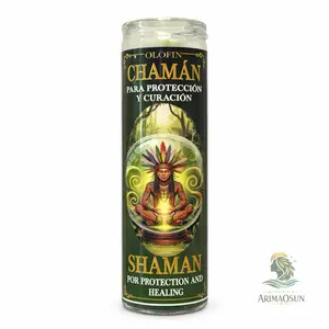Green prayer candle - Shaman