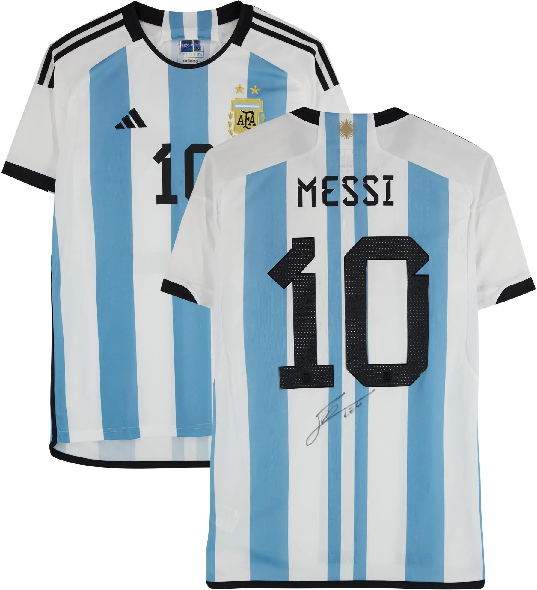 Lionel Messi Argentina National Team Autographed 2022-23 Home Jersey - Fanatics Authentic Certified