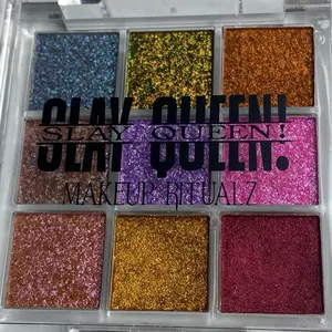 Makeup Ritualz Slay Queen Palette Duochrome Diamond d - Colorful Glitter Eyeshadow Makeup Set