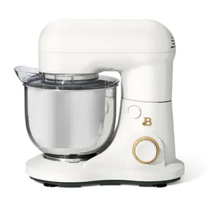 16.Beautiful 3.5 Qt Stand Mixer, White Icing with Flat Beater, Dough Hook, Balloon Whisk