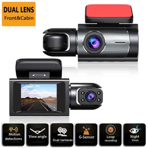 Full HD 1080P Dual Camera Dash Cam with IRNight Vision G-Sensor 3.16"IPSScreen Loop Recording Car Driving Recorder for Safety & Evidence