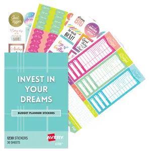 Avery Budget Planner Stickers Pack, 30 Sticker Sheets, 1,230 Total, Expense Tracker and Finance Planners, Journals or Calendars (6788)