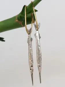 Vintage Creative Design Swordfish Earrings, Simple Unique Women's Daily Party Jewelry, Versatile Fall Fashion Accessory, Trendy Jewelry, High Quality Earrings