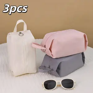 Handheld Nylon Lingerie Storage Pouch, Ring Zipper Underwear Bra Sock Travel Organizer Bag, Spacious Luggage Insert Accessory for Women, Ideal for Vacation Trip, Business Travel & Bedroom Closet Storage