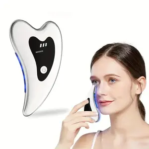 Electric Facial Gua Sha Tool, 3-in-1 Microcurrent Face Massager, Microcurrent Face Lifting Tool, Facial Beauty Instrument for Women, Facial Care Instrument, Beauty Machine