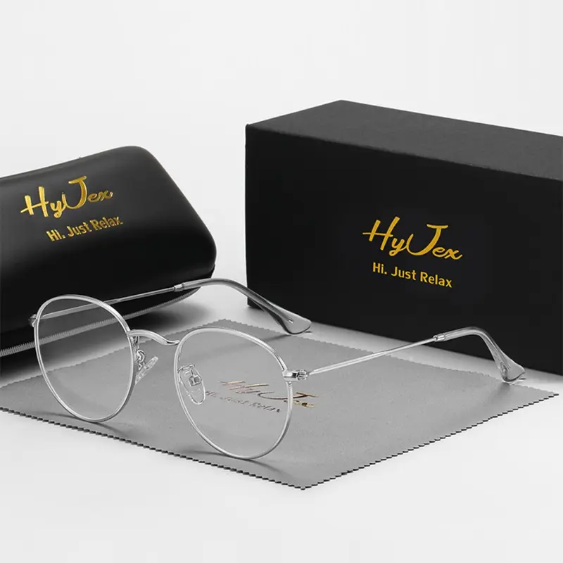 Simple Anti-blue Light Metal Frame Eyeglasses for Women & Men, 1 Pair Fashionable Eyeglasses for Work, Daily Outfit Accessory, Everyday Eyewear for Students, Anti-Eyestrain Glasses for Screen Viewing, Bluelight Eyeglasses
