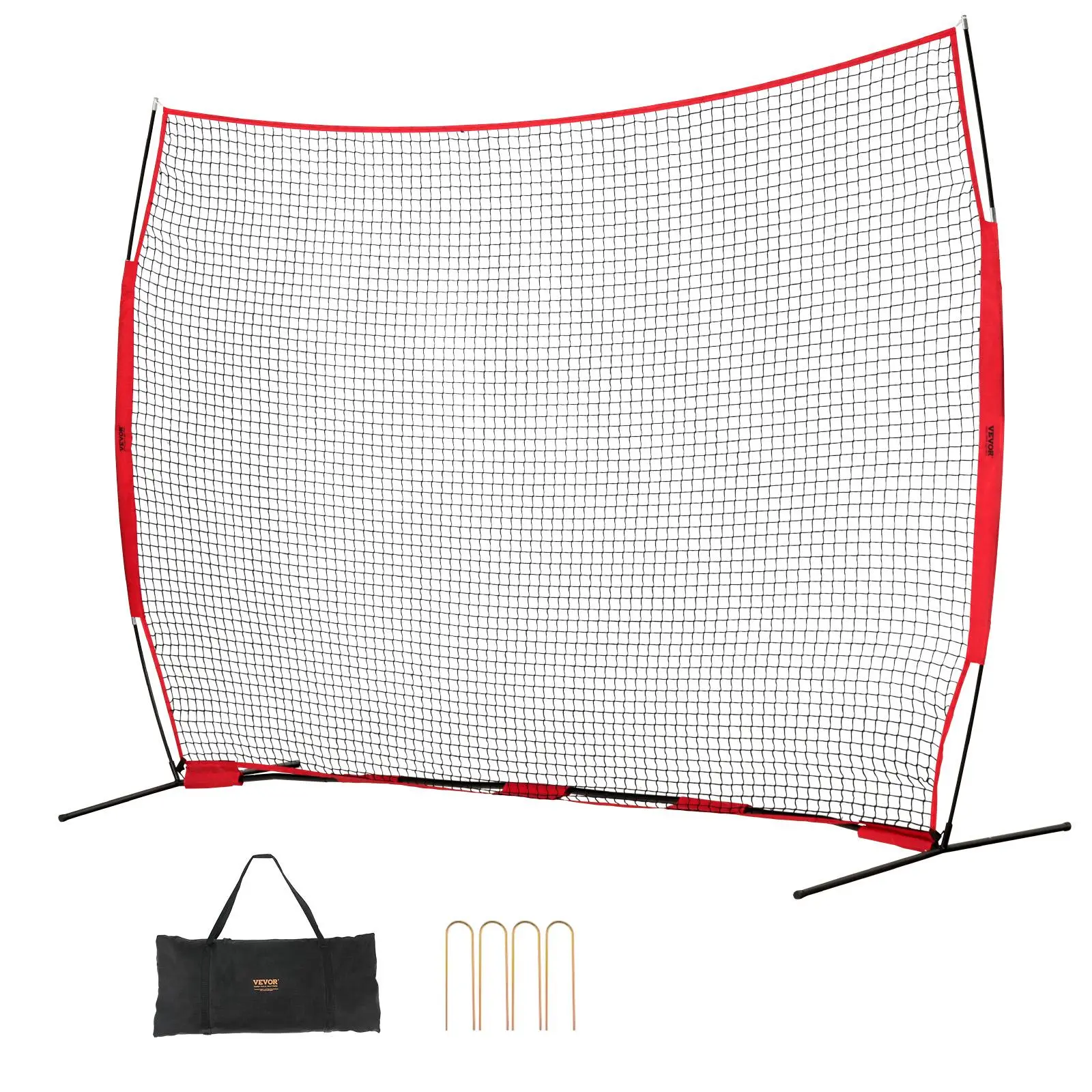 12x9 ft Portable Backstop Barrier Net, Multi-Sport Training Aid with High-Density Netting, Fiberglass-Steel Frame, Portable Setup, Sturdy Base for Baseball, Soccer on Lawns, Blocks Errant Balls, Protects Houses & Window Glass, Compact, Easy to Disassemble