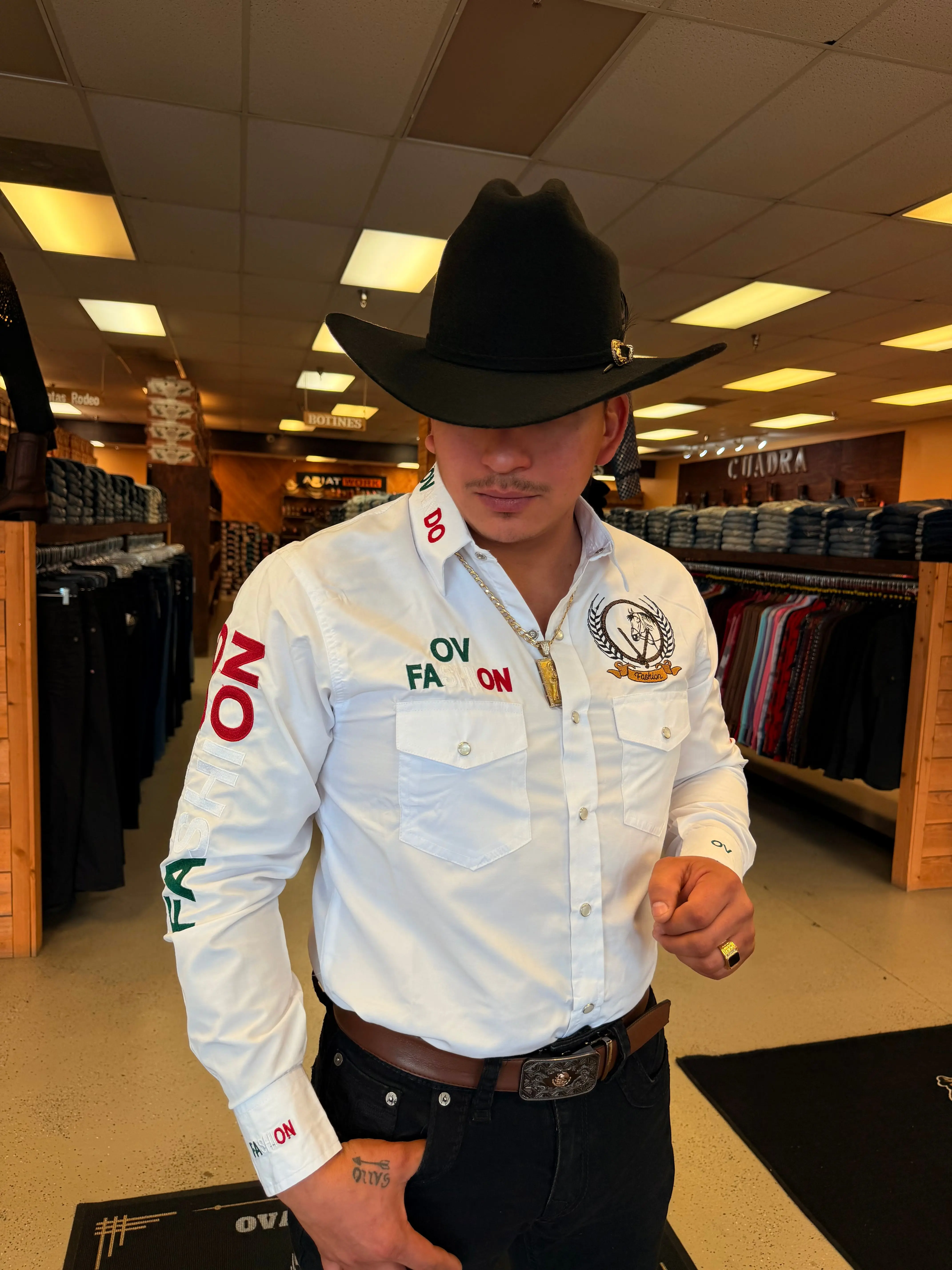 Casual Menswear Longsleeves, Men's Crew Neck Graphic T-Shirt with Mexico Color Letter Print for All Seasons
