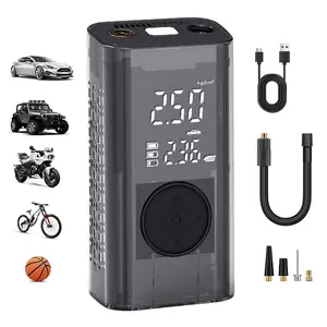 Never Stranded Again! 150PSI Fast Tire Inflator + Reverse Charger + LED Flashlight – All in One!