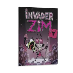 Invader Zim Poster Anime Poster 120 Canvas Poster Bedroom Decor Sports Landscape Office Room Decor Gift Frames Wall