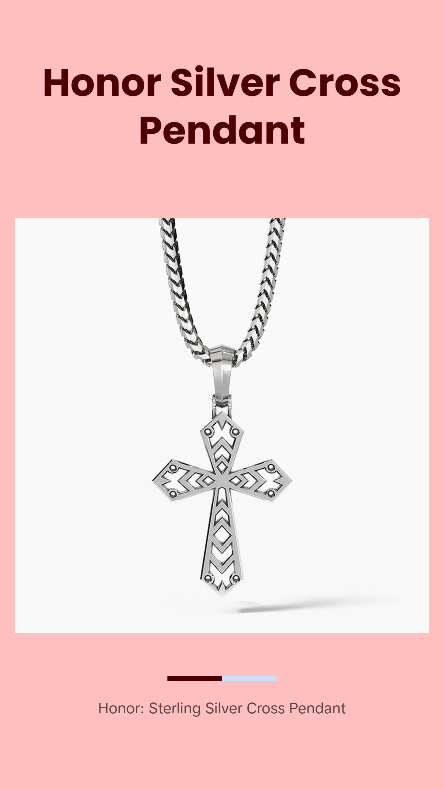 Honor, Silver Cross Pendant