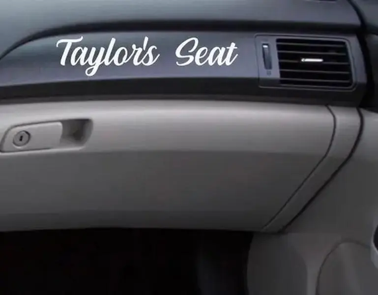 Girlfriends Name Seat Sticker