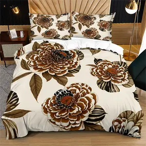Elegant Peony Floral Decorative Bedding Set, Soft Fabric, Includes Duvet Cover and Sheet/pillowcases, Perfect Birthday Gift